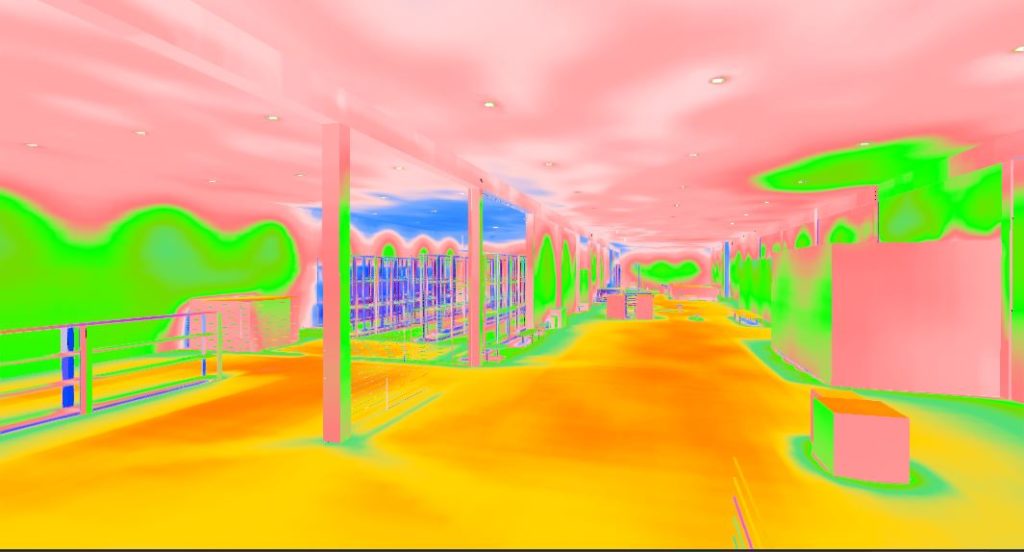 Projeto Dialux 3d cores falsas