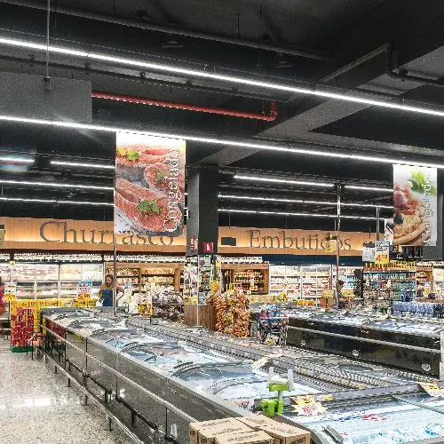 Iluminação LED para Supermercado