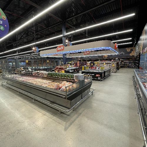 Projeto de iluminação em supermercado